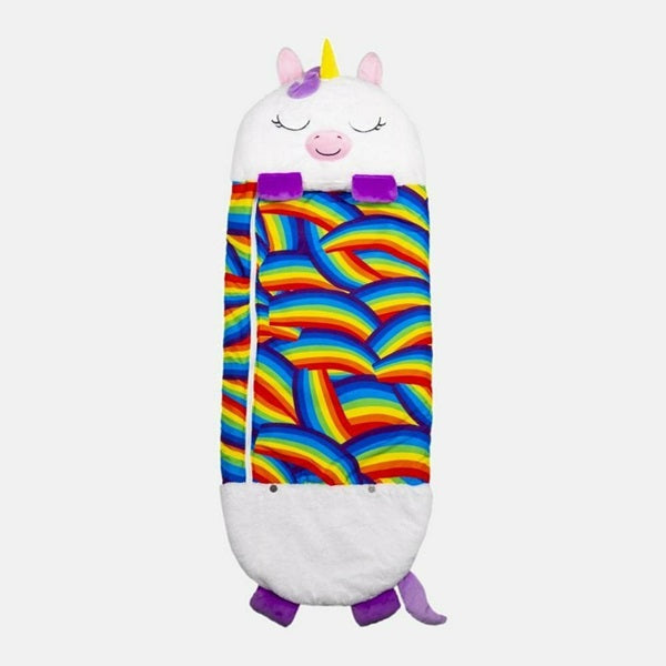 Μαξιλάρι-υπνόσακος Happy Nappers 135x50cm DX-16 σε 2 χρώματα “Pink Unicorn/White Unicorn” Ροζ/Λευκό