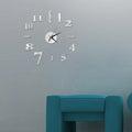 Ρολόι Τοίχου Αυτοκόλλητο 3D DIY 40-50cm ZH01520 Ασημί