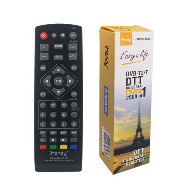 Τηλεκοντρόλ Universal για ψηφιακούς δέκτες DVB-T2 AUN0447 μαύρο