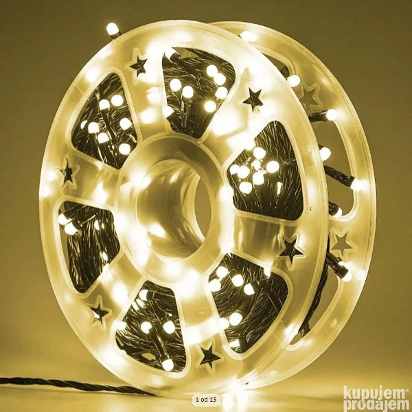 Αδιάβροχα Χριστουγεννιάτικα 240 LED λαμπάκια IP44 50μ 4 προγράμματα σε καρούλι BX-049 Θερμό χρώμα