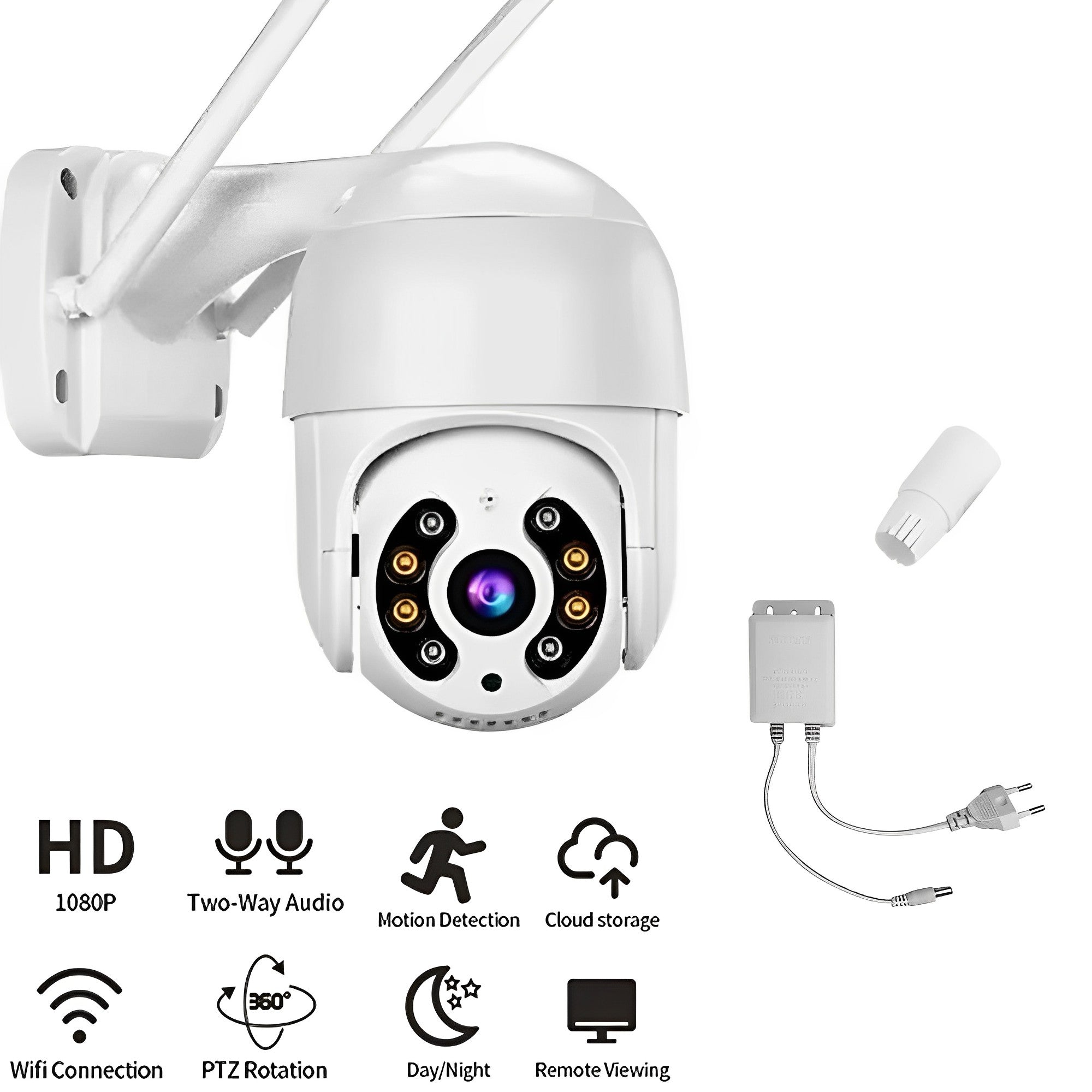 IP Κάμερα Παρακολούθησης Wi-Fi 1080p Αδιάβροχη IP66 με Αμφίδρομη Επικοινωνία και Φακό 3.6mm Jortan JT-8176QJ