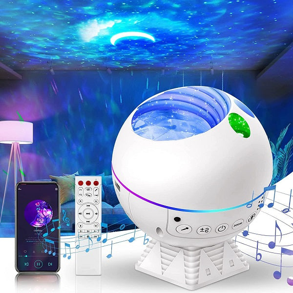 Προβολέας προτζέκτορας LED 360° Galaxy Light με 43 χρώματα, Moon &amp; Nebula Night Light, Ηχείο Bluetooth, χρονοδιακόπτη και τηλεχειριστήριο cl-005